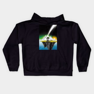 Flying Island Outer Space Kids Hoodie